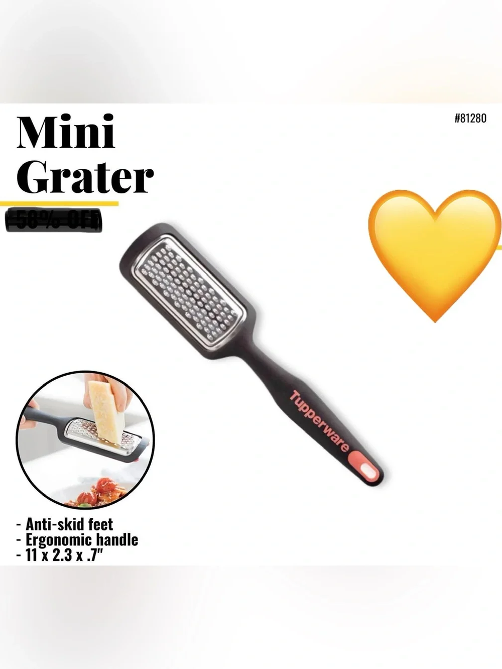 Tupperware Mini Grater- handheld style